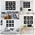 Coume 6 Pack Art Acoustic Panels 12" x 16" Inspirational Self Adhesive Soundproof Wall Panels Motivational Decorative Sound Absorbing Studio Acoustic Treatment Home Decorations(Classic Style)