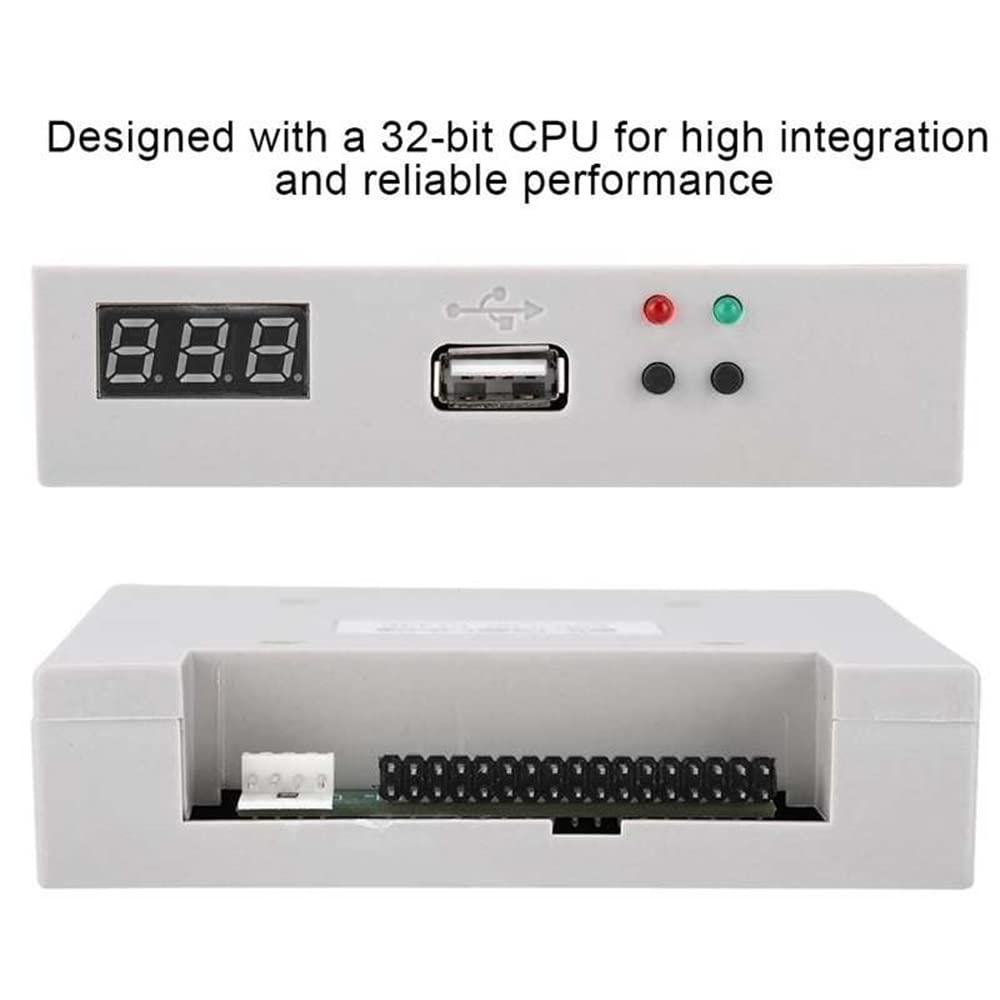 Diskettenlaufwerk-Emulator, FDD-UDD U144K Diskettenlaufwerk 1,44 MB USB-SSD-Emulator für Industriecontroller (SCHWARZ)