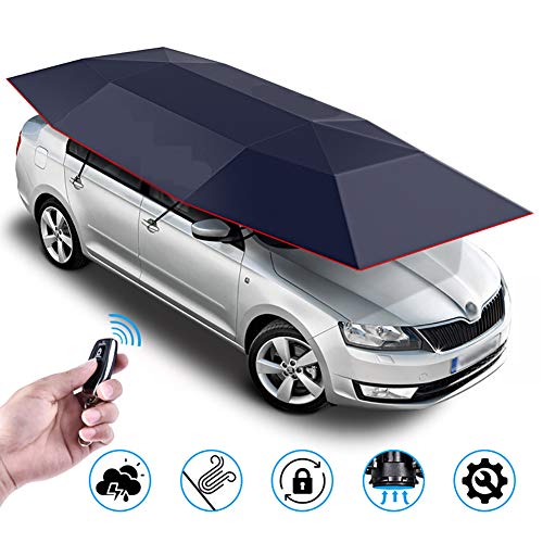 Car Mobile Hood Car Umbrella Baffle Shed Automatic Car Clothing Car Cover Sun Umbrella Intelligent Remote Control Rain Car Cover,4600Mm*2300Mm,Blue