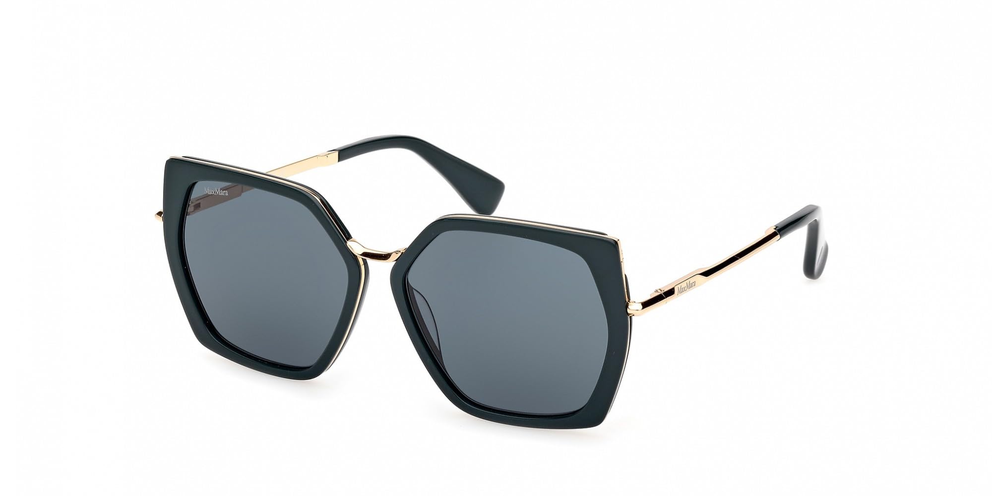 Max Mara Green Woman Mm0136 Miller-5 96N Sunglasses Acetate Geometric Normal