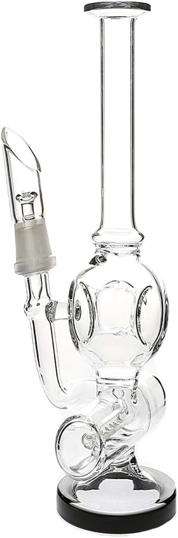 White6 Glass Bong Transparent Water Pipes Smoking 20cm Tall 14.5mm Joint