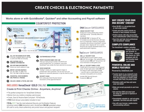 Image of VersaCheck X9 2025 for QuickBooks - 5 Users + VersaCheck ONLINE Gold 1yr Sub Bundle