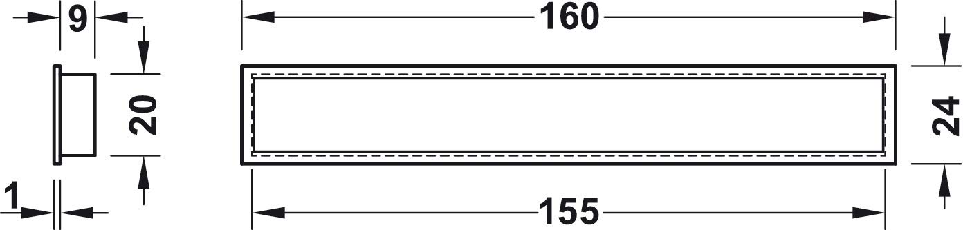 GedoTec Design schelpgreep roestvrij staal inlaatgreep schuifdeurgreep ovaal - grip | 120 x 40 mm | handvat schelp voor meubels en deuren | schuifdeur-schelp rond | 5 stuks - meubelgreep verzonken om