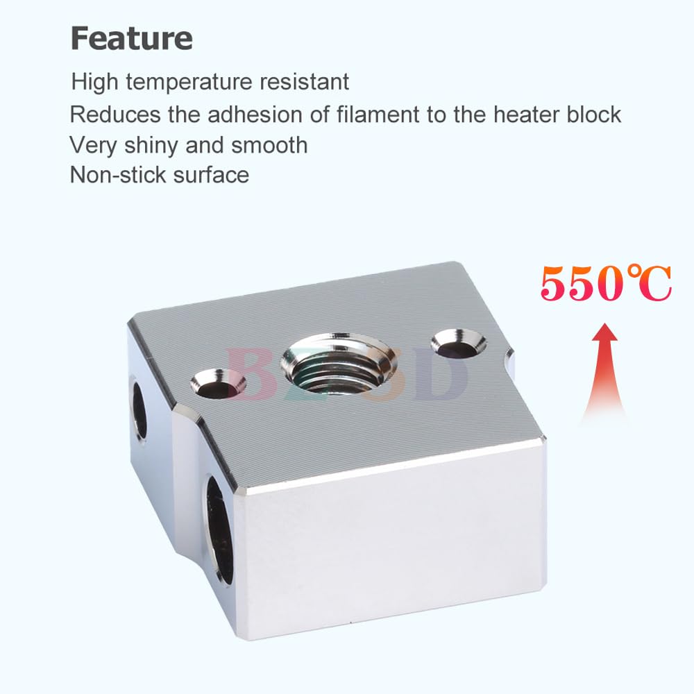 CR-6 SE All Metal Plated Copper Hotend Kit pour CR6 SE,CR-6 SE MAX Hotend,Upgrade Heatbreak Bimétallique,Bloc Chauffant Cuivre Plaqué Haute Température 500℃, Buse 0.4mm.