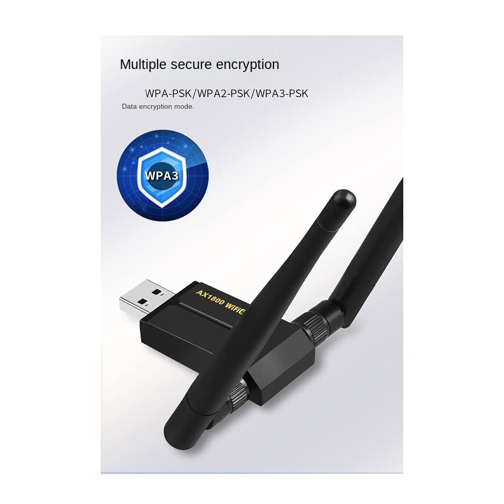 Carte RéSeau Double Bande AX1800M WiFi6 Carte RéSeau USB à Gain éLevé Gaming Carte RéSeau Double Bande