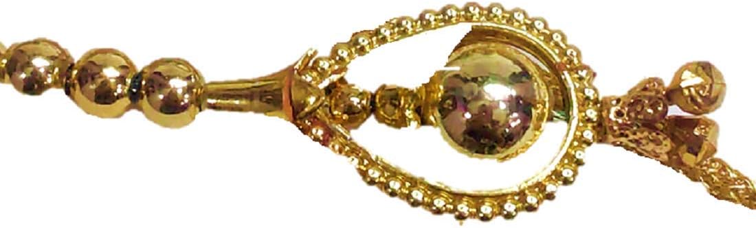 Proplady Bridal Golden Zari刺繍ウェディングサリーウエストベルト、ベリーチェーン、カマーバンド ガールズ&
