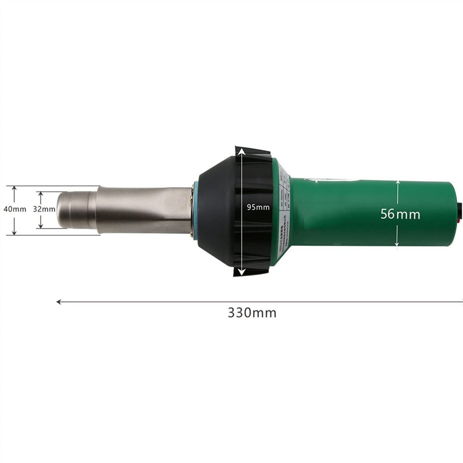 Pistolet termiczny 1600W pistolet spawalniczy do tworzyw sztucznych dmuchawa gorącego powietrza palnik grzewczy spawanie opalarka spawarka do tworzyw sztucznych zestawy do spawania dachowego do geosyn