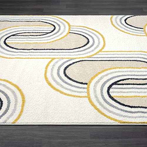 Tapete Decorativo Abani Geométrico Beige 4'x6' miniatura 6