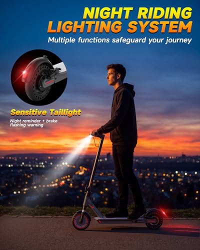 Image of VOLPAM Electric Scooter with Dual Suspensions, 19 /22MPH, 350W /500W /800WMotor, 60 /40 /31 /23Miles Long Range, Dual Braking, Max Load 264 lbs