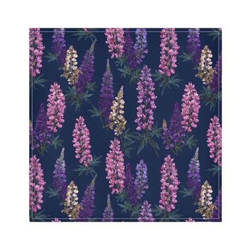 Servilletas de tela pack 6 con flores lupino 20x20in miniatura 1
