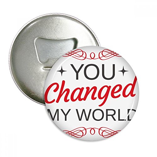 Ouvre-bouteille aimant et badge Saint-Valentin DIYthinker x3