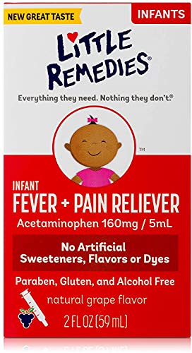 Image of Little Remedies Infant Fever & Pain Reliever | Natural Grape Flavor | 2 FL OZ | Pack of 2