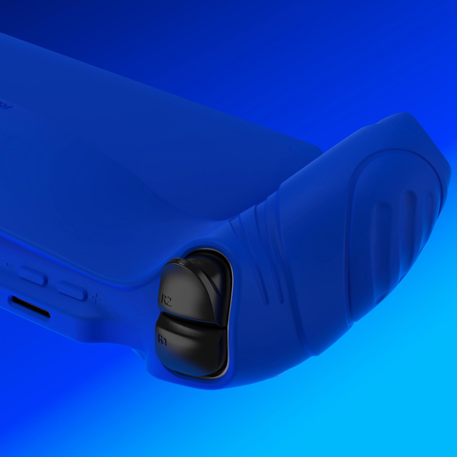PlayVital Schutzhülle für PS Portal, Case Hülle für PlayStation Portal Remote Player mit Thumbstick-Kappen, Erschütterungssicher, Rutschfestes Zubehör, Guardian-Edition, Blau