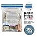 BankSupplies Ultima Blue Tamper-Evident Clear Deposit Bags 9W x 12H Pack of 100 with Advanced Security Detection Features