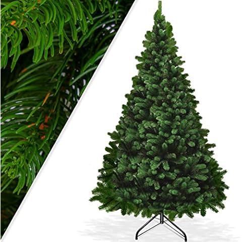 KESSER® Weihnachtsbaum künstlich PE 140cm mit 470 Spitzen , Tannenbaum künstlich Edeltanne Schnellaufbau inkl. Christbaum-Ständer, Weihnachtsdeko - PE grün 1,4m Tanne Weihnachten Cover