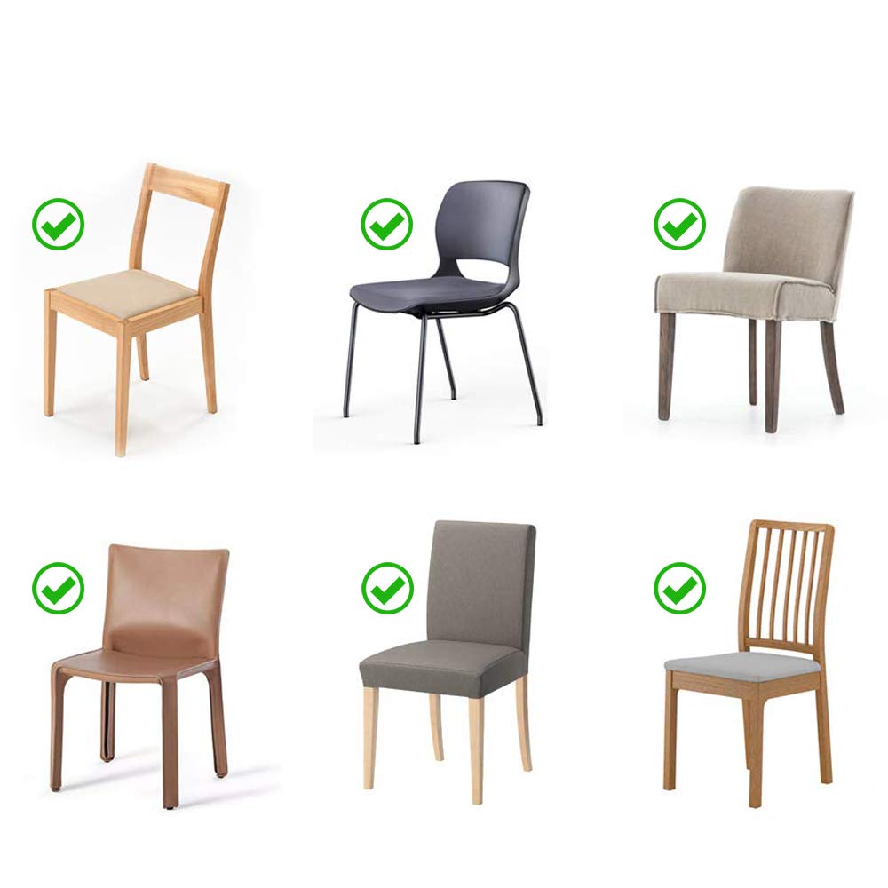 Banzaii Coprisedia Universale Senza Schienale 2 Pezzi per Sedie da Ufficio, Cucina, Sala da Pranzo, Camera, Hotel o Ristorante in Tessuto Super Elasticizzato, Made in Italy Oro