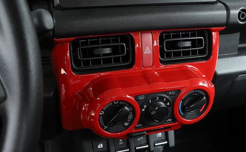 J ROAD For Suzuki Jimny 2023 2024 Red Carbon Fiber Console AC
