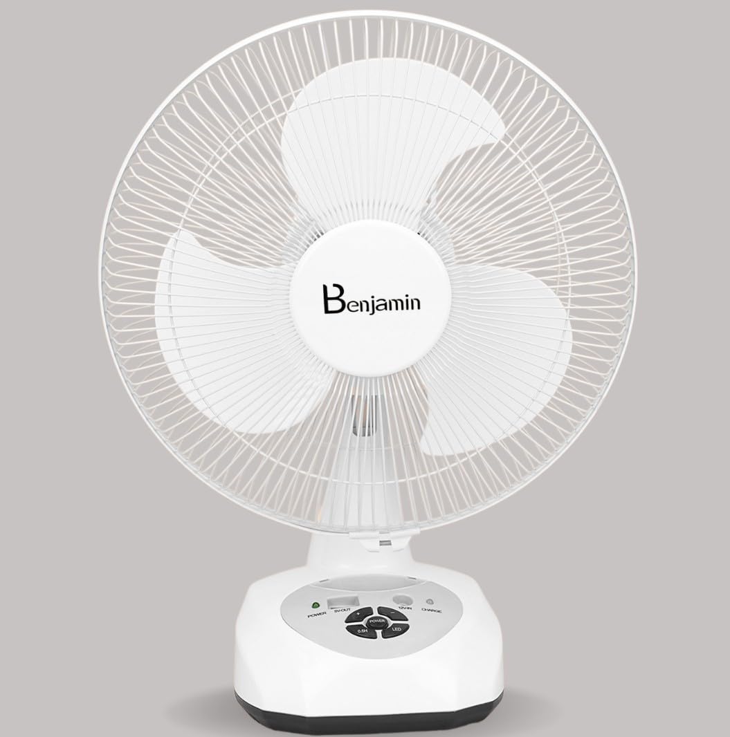 Benjamin MR-5912 Rechargeable Fan Battery Fan 12inch blade with 1 Year Warranty-image-8