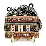 Books Read This Year Counter Book Counter Contatore Libri Letti Legno Drago