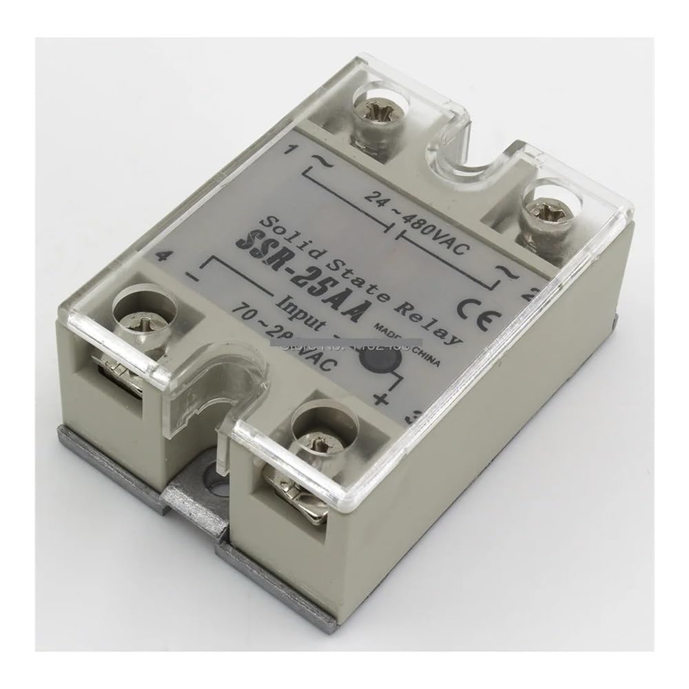 YLQUXEUV SSR-25AA single phase AC to AC 25A 480V solid state relay 25AA SSR
