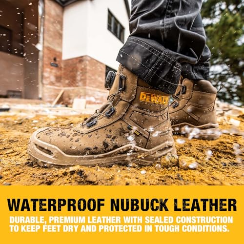 DEWALT Apex Men's BOA Fit System, Nubuck Leather, Waterproof, Composite Toe, Safety Work Boot3