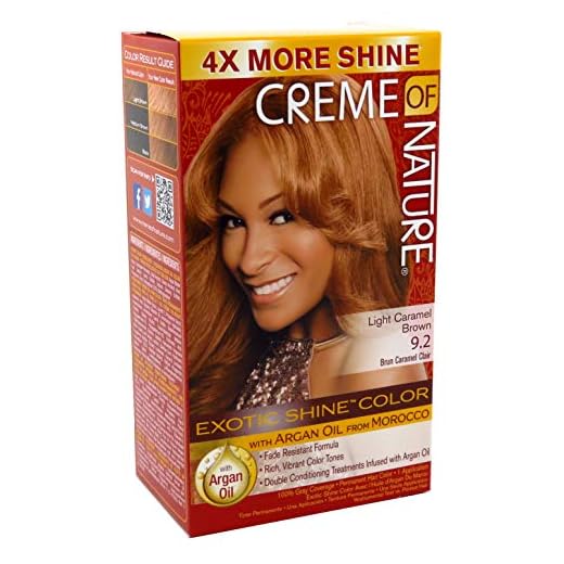 Creme Of Nature Color #9.2 Light Caramel Brown Exotic Shine (Pack of 2)