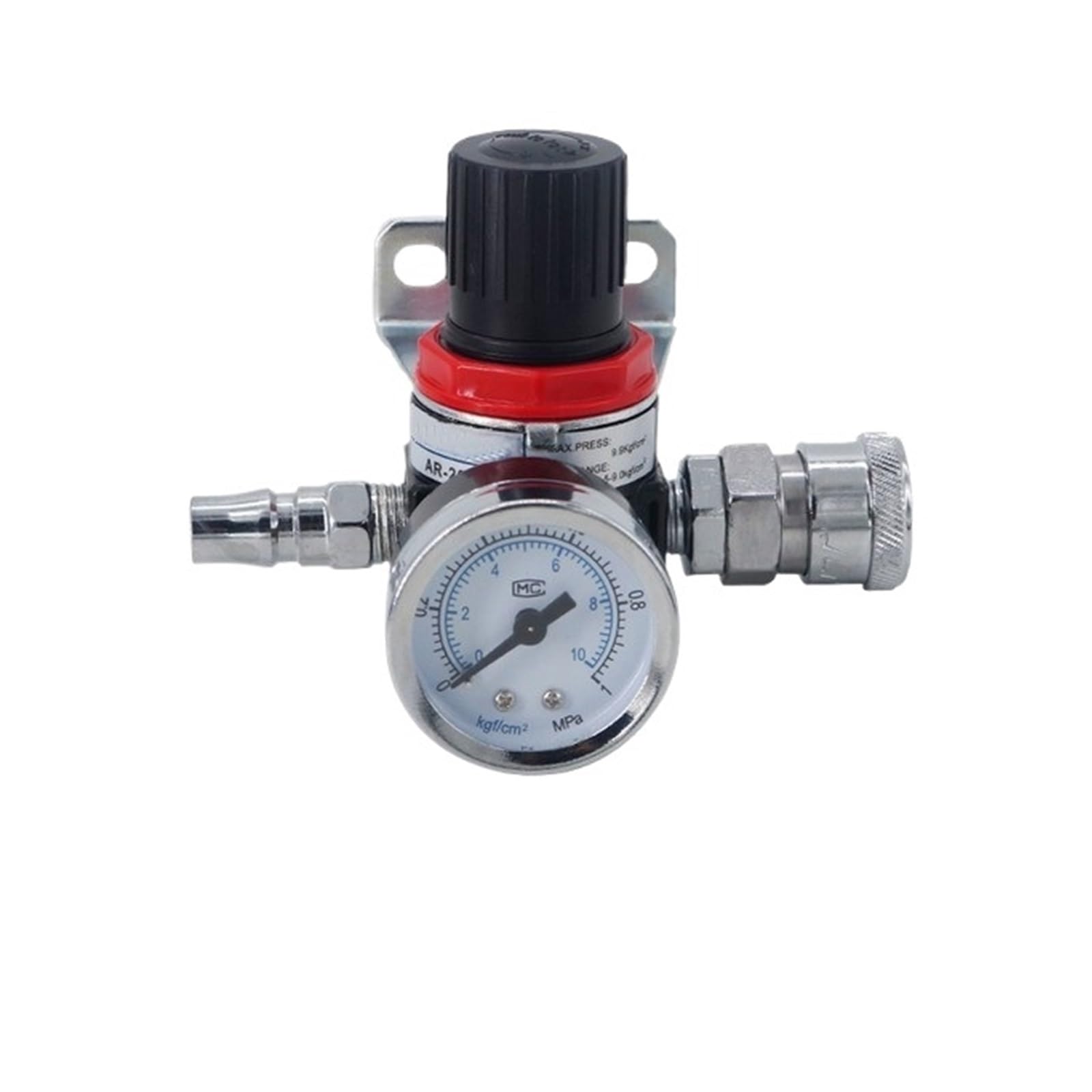 HYUJNAFZR AR2000 G1/4 Mini Air Pressure Regulator Adjustable Pneumatic Pressure Reducing Valve with Pressure Gauge Suitable for Compressor AR1500 BR4000 10bar
