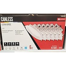 Utilitech Color Changing 6-in 85-Watt Equivalent White Round Dimmable Recessed Downlight 6-Pack Canless, 6 Inches, MQTL1121A-L14K9027