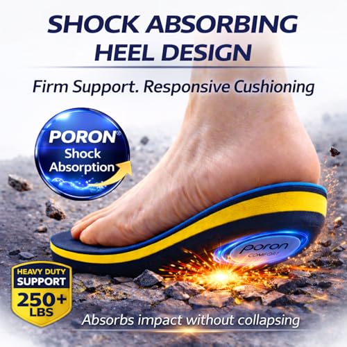 Image of SOLEMAX Charcoal Orthotic Insoles for Men Women - Plantar Fasciitis Arch Support, Heavy Duty 250+ lbs, Odor & Sweat Control Shoe Inserts, Activated Charcoal Technology, Shock Absorbing Cushioning