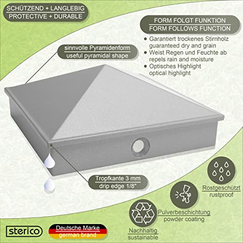 Tappi per paletti 9x9 cm in alluminio fuso di alta...