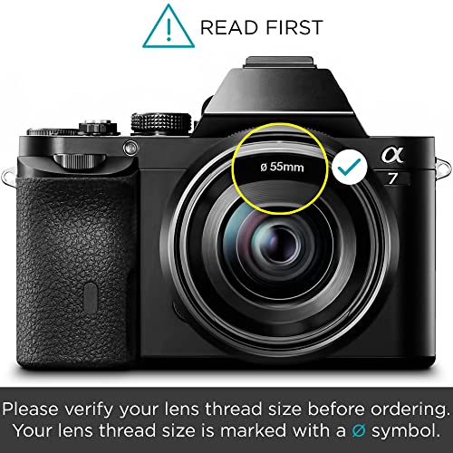 Altura Photo Tapa para Lente 55mm, Cover para Lente Nikon 18-55mm, Pack de 2 | Protege tu lente de polvo y arañazos para cámaras serie Nikon D3400, D3500, D5300, D5600 miniatura 2