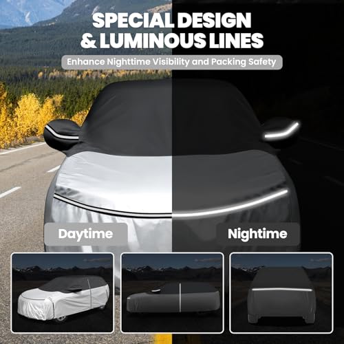 Image of Cartist 420d Car Cover Fits for Hyundai Tucson 2005-2025 2026, All Weather Car Covers Outdoor for Tucson Accessories, Waterproof, with Zipper & Reflective Safety Strips