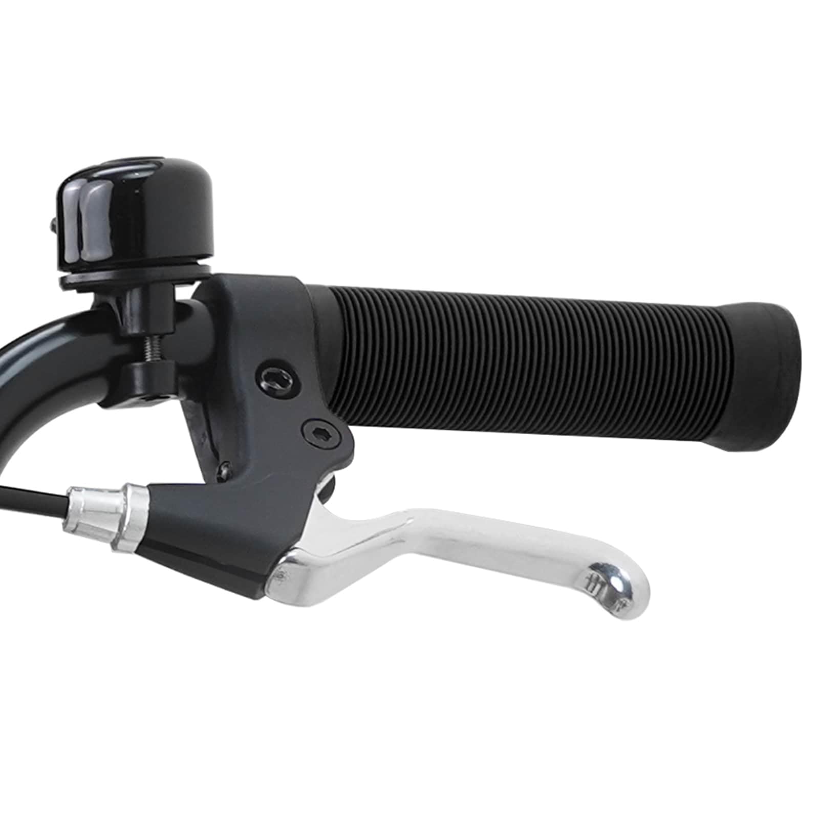 Vélo BMX pour enfant noir avec cadre en acier, selle et guidon réglables, freins à traction linéaire, adapté pour les loisirs, l'entraînement, la mobilité sur le terrain et la ville
