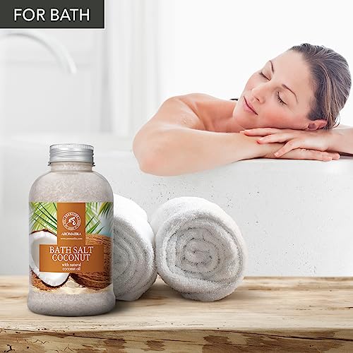 Bath Sea Salt COCONUT 21.16 Oz (600g) - Bath Salts with Natural Coconut Oil for Bath Soak - Relaxing Bath - Body Care - Muscle Relaxation - Good Sleep - Aromatherapy Bath Salts - Herb Bath Salt - Image 4
