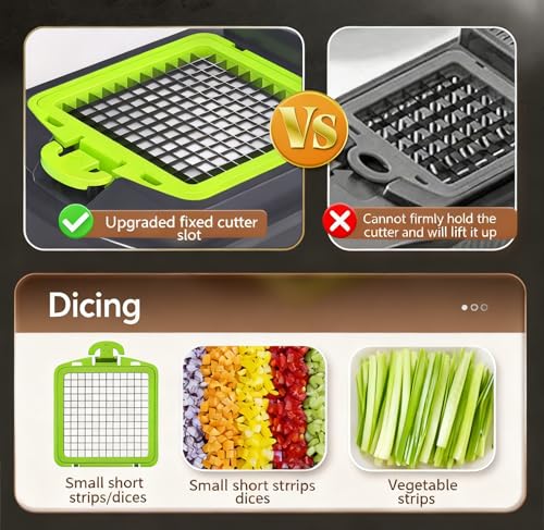 Cortadora Mandolina Vegetales Multi Función Diseño ABS Acero miniatura 6