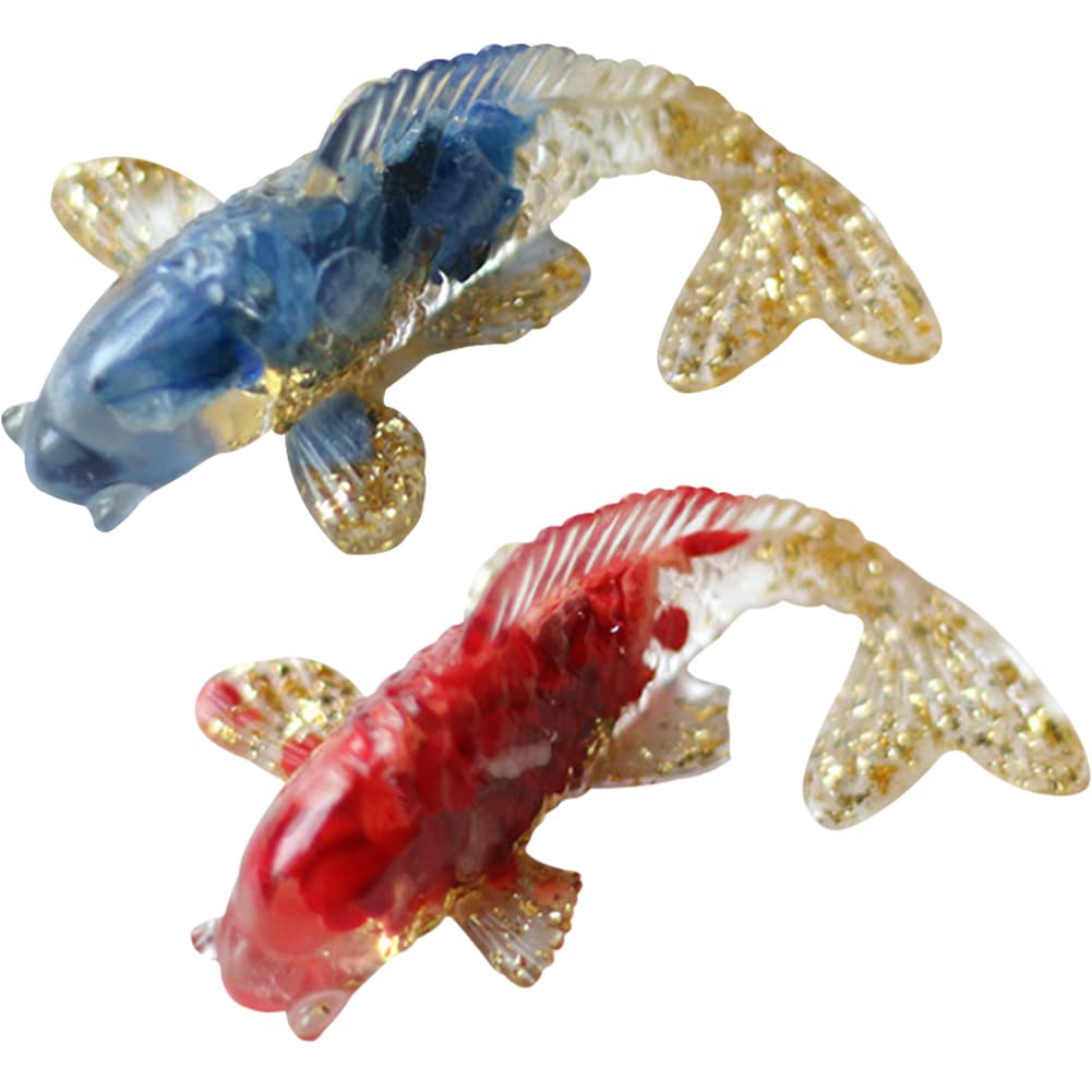Amazon.co.jp: YUYAKESHI 魚 ペア 置物 風水物 オブジェ 鯉
