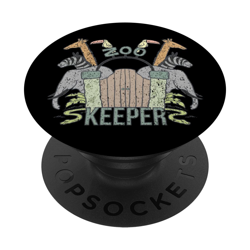 Zookeeper Animal Lover African Safari Zookeeper Costume PopSockets Swappable PopGrip