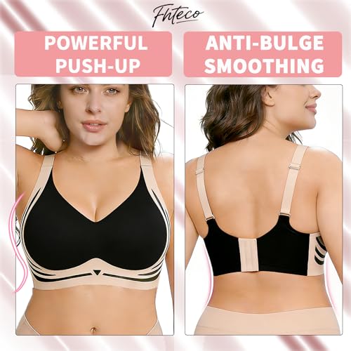 Image of Smoothing Bra Anti Sagging Wireless Push Up Bras for Women No Underwire Full Coverage Bra Comfy Bras for Women