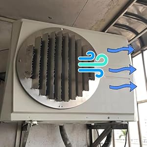 Guía De Aire De La Unidad Exterior De Aire Acondicionado Guía De Aire Antisoplado De Acero Inoxidable For Cambiar La Dirección del Deflector De Salida De Aire (Redonda)(Diameter 43cm)