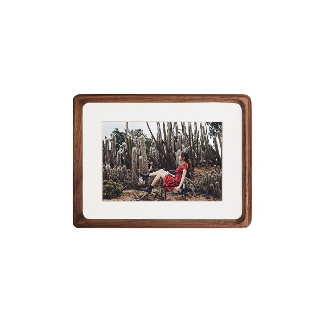 Cadre photo bois 7 pouces noir ornement de table vintage