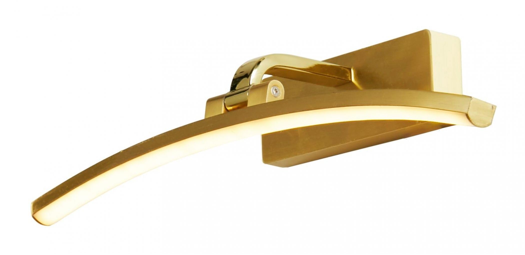 Searchlight Santorini 40cm Picture Light Satin Brass, Brushed Metal