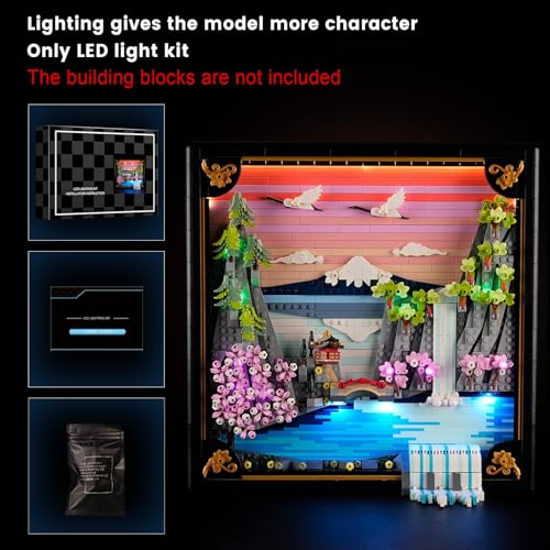 Luces LED para Lego 31218 Flor de Cerezo Japonés de Vaodest con cable usb 6