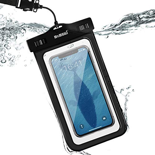 memumi Funda IPX8 Impermeable para Teléfono Movil, [Desbloquear Huella Digital] Bolsa Estanca Funda Impermeable para Celular Compatible con iPhone 11 Pro MAX/Samsung y Más Celulares