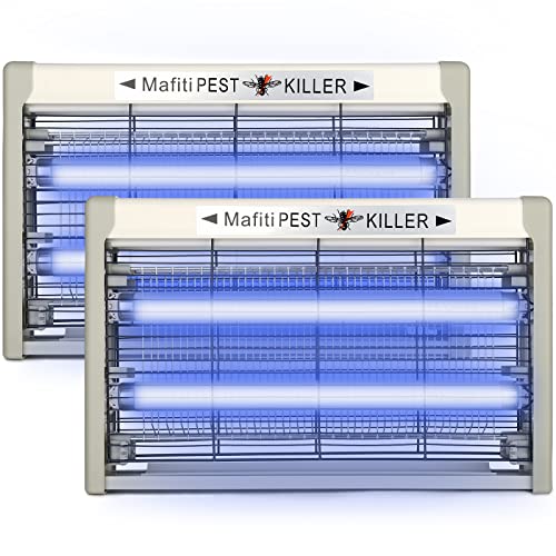 Mafiti Lampada Antizanzare 20W,Zanzariera Elettrica 3200V,4 X Lampada Anti-UV,Lampada Zanzare per Esterno/Interno