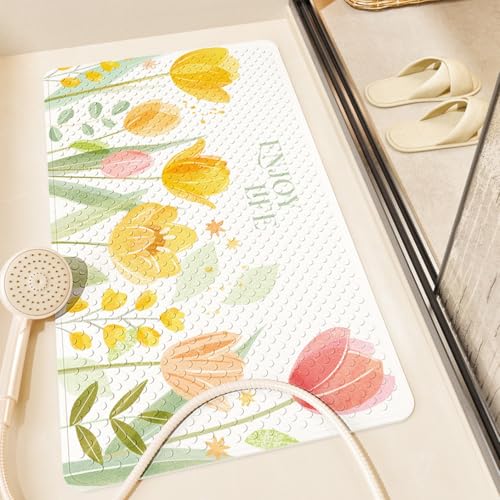 お風呂マット 浴室マット バスマット 滑り止めマット 浴槽内滑り止めマット 洗い場マット 風呂用すのこ かわいい 防菌 速乾 転倒防止 カビない 浴室用 高耐久 子供 高齢者 N-柄02 40*70CM