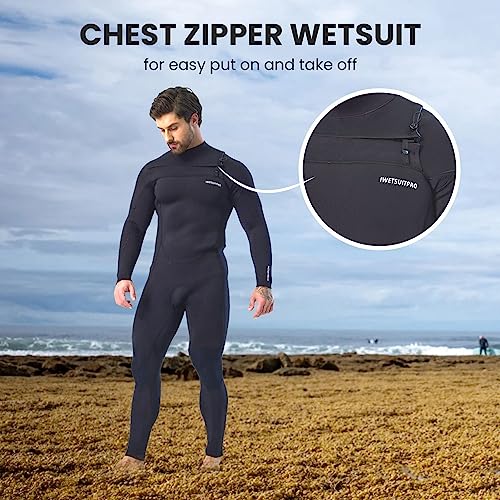 MWTA Surfing Wetsuits For Men, Chest Zip Surf Suit