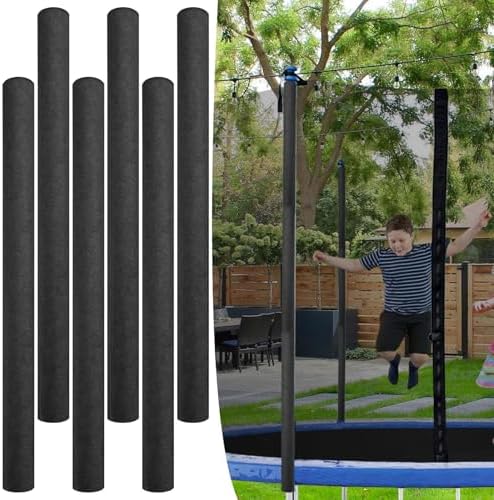 Trampoline Pole Foam Sleeves 6-Pack | Replacement Foam Padding for Trampoline Poles | Waterproof UV Resistant Enclosure Pole Covers | Anti-Collision Sponge Tube Protectors for Garden Trampolines — view 7