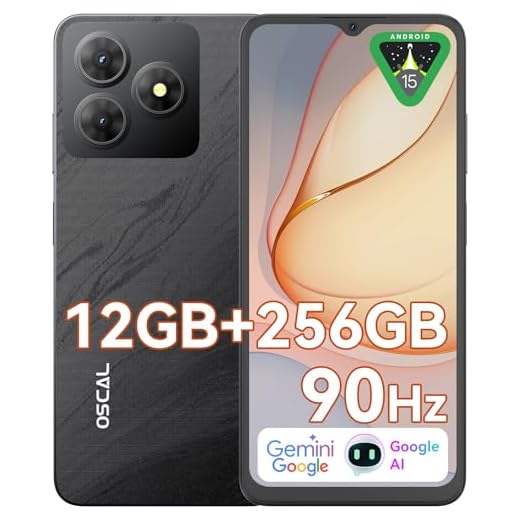 OSCAL Flat 2 Telephone Portable Android 14, Smartphone Pas Cher 12GB+256GB/TF-2To, Écran 6,56" IPS HD+ Smartphone 90Hz, 5000mAh, AI Caméras 13MP, Dual SIM 4G/Face ID/Fingerprint/Octa Core/GPS - Noir