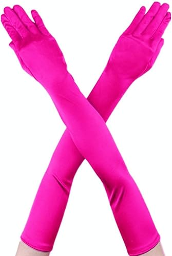 Miniatura 5 de DreamHigh Guantes de noche largos de 220in para mujer color negro y blanco