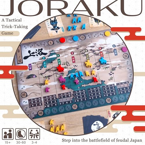 Image of Moaideas Joraku Deluxe Samurai Board Game Trick Taking Area Control